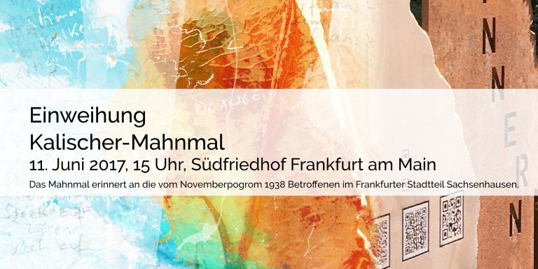 Einweihung Kalischer Mahnmal, Frankfurt