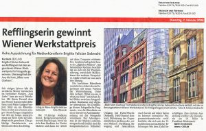 Refflingserin gewinnt Wiener Werkstattpreis