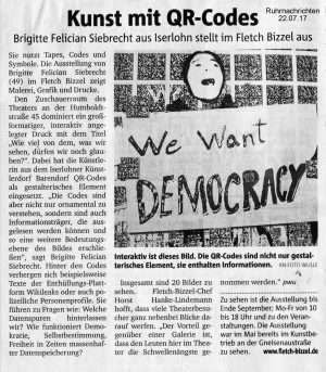 Tapes – Codes – Symbole (Ruhrnachrichten 22.7.2017)