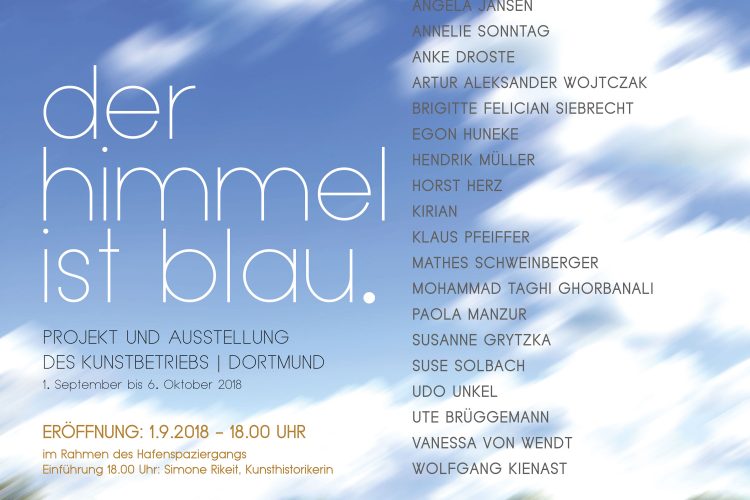 PLAKAT der HIMMEList BLAU - Ausstellung