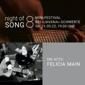 21.5.2022 Felicia Main live bei „Night of Song 8“