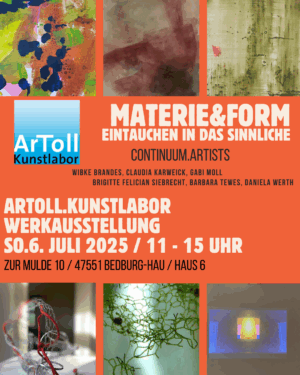 Werkausstellung  continuum.artists im ArToll.Kunstlabor Bedburg-Hau