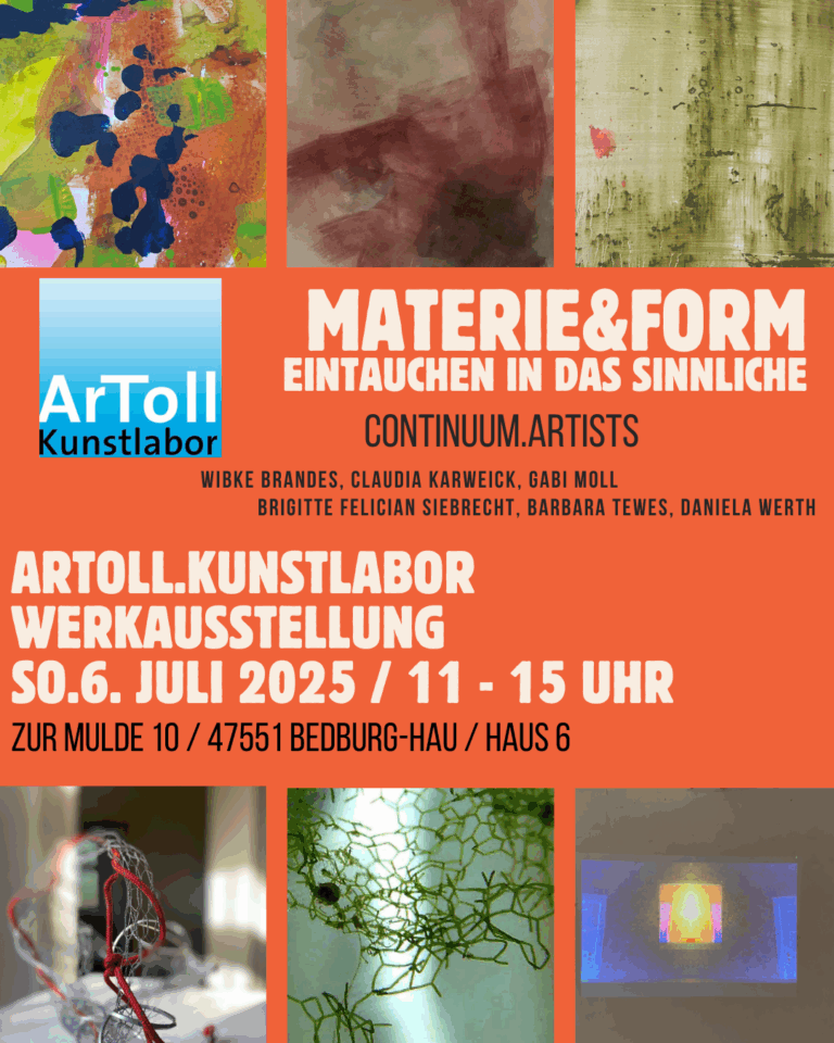 Werkausstellung  continuum.artists im ArToll.Kunstlabor Bedburg-Hau