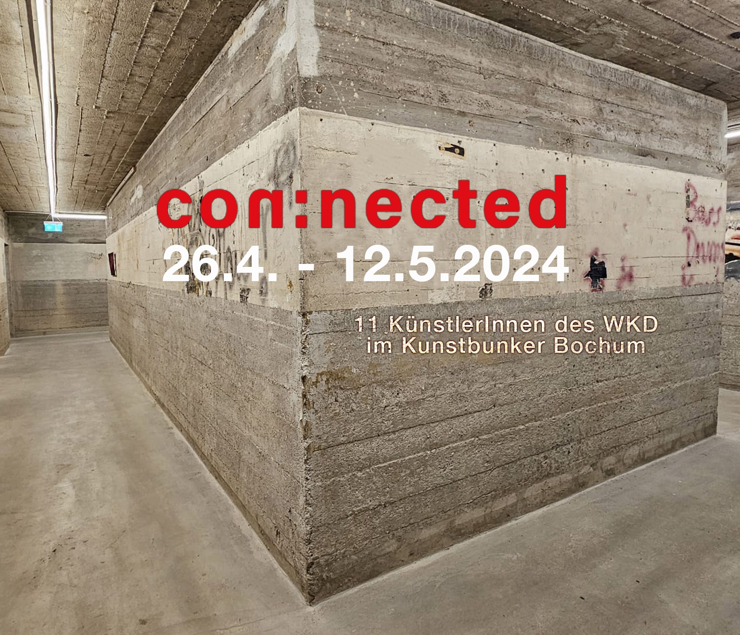 26.4. – 12.5.2024 Ausstellung „connected“ Kunstbunker Bochum