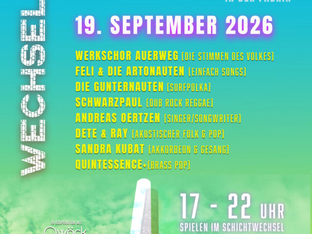 18.9.26 | WECHSELSCHICHT 2026 in der Fabrik