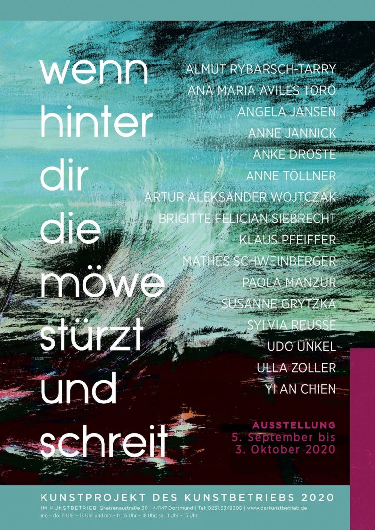 Ausstellung „Wenn hinter dir die möwe stürzt und schreit“ 5.9. – 3.10.2020